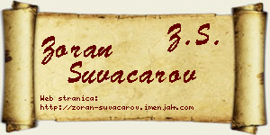 Zoran Suvačarov vizit kartica